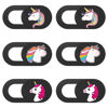 Picture of Anoys Webcam Cover (6 Pack) Ultra-Thin Camera Cover Privacy Protector, Cover Slide for Laptop/Mac/MacBook Air/iPad/iMac/PC/Phone, Webcam Covers Laptop Accessories - Colorful Unicorn