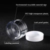 Picture of 4 Pieces Round Clear Wide-mouth Leak Proof Plastic Container Jars with Lids for Travel Storage Makeup Beauty Products Face Creams Oils Salves Ointments DIY Making or Others (White, 1 Ounce)