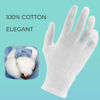 Picture of ANSMIO 2 Pairs Cotton Gloves, White Gloves for Dry Hands, Cotton Gloves for Sleeping, Moisturizing Night Gloves, White Gloves 100% Cotton, Size M (2 Pairs)