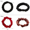 Picture of Satin, Silk Hair Ties Black Small Mini Scrunchy for Women Thick Hair Accessories Cute Soft No Slip Hair Elastics Ponytail Holder for Curly Hair No Damage Hairties Gift for Girls