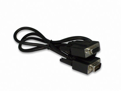 Picture of YCS basics Black 3 Foot DB9 9 Pin Serial / RS232 Male/Female Extension Cable