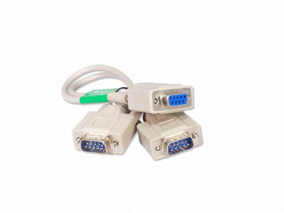 Picture of Your Cable Store 1 Foot 9 Pin Serial Splitter Cable DB9 2 Male / 1 Female RS232