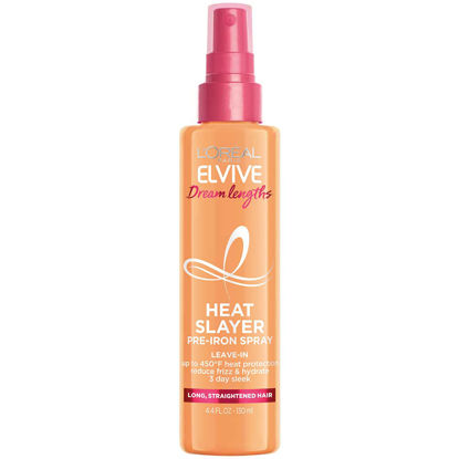 Picture of L’Oréal Paris Elvive Dream Lengths Heat Slayer Pre-Iron Spray Leave-In, 4.4 Ounce