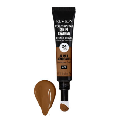 Picture of Revlon ColorStay Skin Awaken 5-in-1 Concealer, Lightweight, Creamy Longlasting Face Makeup with Caffeine & Vitamin C, For Imperfections, Dark Circles & Redness, 078 Truffle, 0.27 fl oz