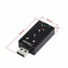 Picture of USB Sound Card,with 3.5mm Headphone and Microphone Jack USB 2.0 Virtual 7.1 External Stereo Sound Card Audio Adapter for Windows,PC,Linux,Laptop,Desktops