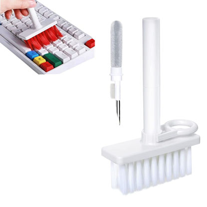 Picture of Sixrfeel Keyboard Cleaning Kits, 5 in 1 Dust Cleaner Brush for Computer/Cell Phone/Earphone AirPods/PC/Laptop/Keyboard(with Key Puller)