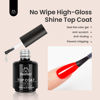 Picture of beetles Gel Polish- 15ml/0.51fl oz No Wipe Top Coat High Gloss Shiny Long-Lasting Clear Gel Top Coat, Soak Off Nail Lamp Nail Gel, Home DIY Professional Manicure and Nail Salon