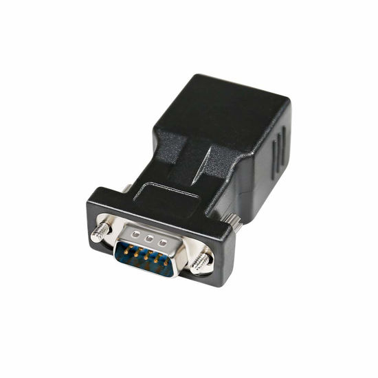 Picture of DTech DB9 to RJ45 Serial Adapter RS232 Male to RJ-45 Female Ethernet Converter Compatible with Standard 9 Pin RS-232 Devices