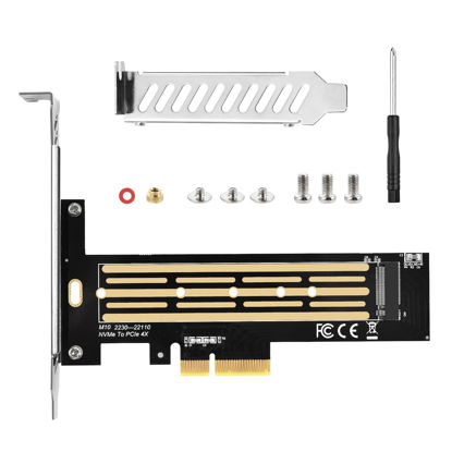 Picture of ELUTENG M.2 to PCIe Adapter NVME AHCI SSD to PCI Express 3.0 Compatible with X4, X8, X16 PCI-e Interface, for M Key/B&M Key M.2 SSD 2280/2260/2242/2230