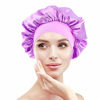 Picture of Harewom Silk Bonnets for Black Women Wide Band Satin Hair Buff for Wife Sleeping Gifts Light Purple