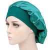 Picture of Harewom Satin Cap for Sleeping to Protect Hair Bonet Solid Color Jumbo Shower Bonnet for Natural Hair Green