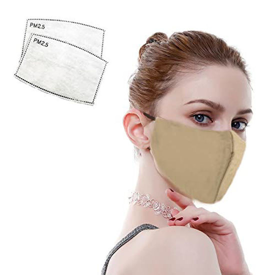 Picture of 100% Mulberry Silk Face Masks Fashion Mask 19 Momme Silk Mask for Sensitive Women,Lightbrown