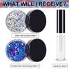 Picture of 7g Silver+7g Purplish Blue Holographic Chunky Cosmetic Glitter Body Hair Face Eye Nail for Festival Carnival Party Beauty Rave Accessories Different Sizes&Shapes ✮14g + Quick Dry Primer Glue Gel(5ml)