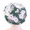 Picture of Satin Hair Bonnets for Black Women Sleeping Jumbo Sleep Cap for Natural Hair Floral Print Wide Band Nightcap