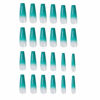 Picture of Vaveah 24 Pcs Press on Nails Coffin for Women, Extra Long Fake Nails Glue on Nails, False Nails with Glue (Green Mixed Clear)