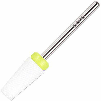 Picture of Pana Professional USA Ceramic White TAPERED Barrel Bit Nail Drill (Grit: EXTRA FINE - XF) 3/32" Shank Size