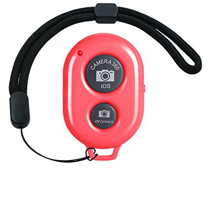 Picture of Camera Shutter Remote Control, SLFC Bluetooth Remote Shutter for iPhone/Android, Wireless Shutter Remote Control with Wrist Strap, Connect Faster, Portable&Mini, Ideal for Selfies/Group Photos (Red)