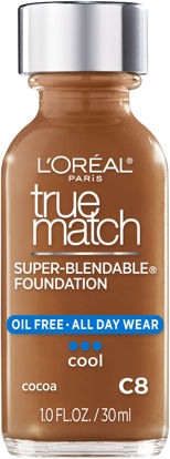 Picture of L'Oreal Paris Makeup True Match Super-Blendable Liquid Foundation, Cocoa C8, 1 Fl Oz,1 Count