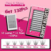 Picture of PRO Lash Clusters, 132 Pcs Individual Cluster Lashes DIY Lash Extension 8-18mm Eyelash Clusters Volume Wispy Lashes Super Thin Band Reusable Soft & Comfortable(Cupid,D-8-18mix)