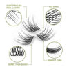 Picture of DIY Eyelash Extension, Glue Bonded Band Individual Lash 12 Clusters Natural Lashes Set, Home Eyelash Extension, C curl Lashes Pack (14MM-Natural)