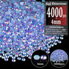 Picture of 4000pcs 4mm Resin Rhinestones Bulk, Sky Blue AB Flatback Round Jelly Rhinestones Bedazzling Non Hotfix Crystal Gems Large Quantity Wholesale for DIY Crafts Clothes Tumblers Face Makeup Manicure