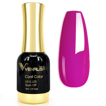 Picture of VENALISA Gel Nail Polish, 12ml Purple Vortex Color Soak Off UV LED Nail Gel Polish Nail Art Starter Manicure Salon DIY at Home, 0.43 OZ