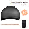 Picture of MORGLES Wig Caps, 20pcs Black Stocking Caps for Wigs Stretchy Nylon Wig Caps Wig Caps For Women Men, Black