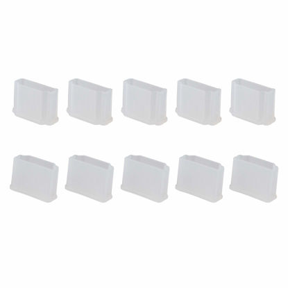 Picture of Futheda 10PCS Plastic HDMI Male Port Anti Dust Dustproof Cover Cap Plug Protector Compatible with Computer Laptop TV - Clear