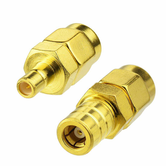 Picture of wlaniot SMB to SMA Adapter Kit SMA Male to SMB Male + SMA Female to SMB Female RF Coaxial Connector for Sirius XM Satellite Radio Antenna 2pcs