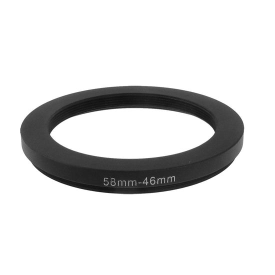 Picture of uxcell 58mm-46mm 58mm to 46mm Black Ring Adapter for Camera