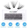 Picture of Lash Clusters Extensions 30 Roots Individual Cluster Lashes C Curl 0.07mm 8-14mm Thickness Mixed Tray Black Mink DIY Eyelash Extensions Handmade by GEMERRY Lash Clusters(30D-0.07-C, 8-14mm)