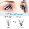 Picture of Lash Clusters Extensions 30 Roots Individual Cluster Lashes C Curl 0.07mm 8-14mm Thickness Mixed Tray Black Mink DIY Eyelash Extensions Handmade by GEMERRY Lash Clusters(30D-0.07-C, 8-14mm)