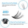 Picture of Lash Clusters Extensions 40 Roots Individual Cluster Lashes C Curl 0.07mm 12mm Thickness DIY Eyelash Extensions Handmade by GEMERRY Lashes(40D-0.07-C-12mm)