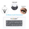 Picture of lash clusters extensions 40 Roots individual lash clusters 0.07 D Curl 16mm Thickness diy eyelash extensions Natural Look Reusable Faux Mink lash clusters(40D-0.07-D-16mm)