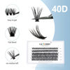 Picture of Lash Clusters Extensions 40D Individual Cluster Lashes D Curl 0.07mm 8-14mm Mixed Tray Black Mink DIY Eyelash Extensions Handmade by GEMERRY LASHES(40D-0.07-D, 8-14mm)