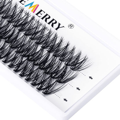 Picture of Lash Clusters Extensions 40 Roots Individual Cluster Lashes C Curl 0.07mm 15mm Thickness DIY Eyelash Extensions Handmade by GEMERRY Lashes(40D-0.07-C-15mm)