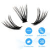 Picture of Lash Clusters Extensions 40 Roots Individual Cluster Lashes C Curl 0.07mm 8-14mm Thickness Mixed Tray Black Mink DIY Eyelash Extensions Handmade by GEMERRY Lash Clusters(40D-0.07-C, 8-14mm)