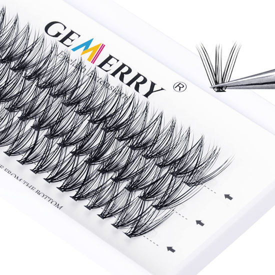 Picture of Lash Clusters Extensions 30 Roots Individual Lash Clusters 0.07 D Curl 12mm Thickness DIY Eyelash Extensions Natural Look Reusable Faux Mink Lash Clusters(30D-0.07-D-12mm)