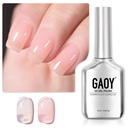 GAOY Sheer Nude Gel Nail Polish 16Ml Jelly Natural Pink Translucent Color  1301