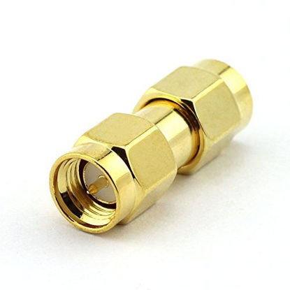 Picture of DGZZI 2-Pack RF Coaxial Adapter SMA Coax Jack Connector SMA Male to RP SMA Male