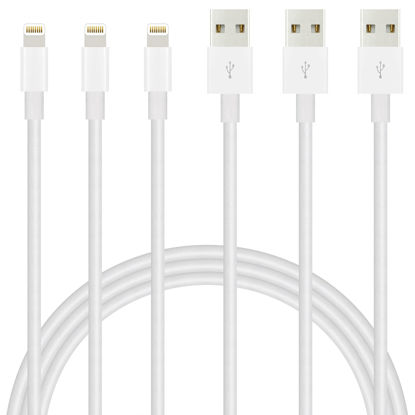 Picture of iPhone Charger Lightning Cable 6FT 3Packs Quick Charger Rapid Cord Apple MFi Certified for Apple Charger, iPhone 13 12 11 Pro X XR XS MAX 8 Plus 7 6s 5s 5c Air iPad Mini iPod (Grey)