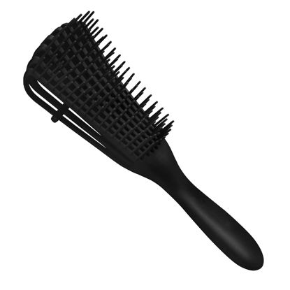 Picture of Detangling Brush for Afro America/African Hair Textured 3a to 4c Kinky Wavy/Curly/Coily/Wet/Dry/Oil/Thick/Long Hair, Knots Detangler Scalp Massage Comb Hair Detangler for Women (1 pc, Black)