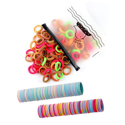 Picture of 300 Pack Hair Ties BEoffer Baby Toddlers Girls Elastics Hair bands Black Colorful Small Rubber Bands Ponytail Pigtails Holders Not Harm to Hair (Color C)