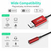 Picture of ENVEL USB to 3.5mm Audio Jack Adapter(20cm), Built-in Chip External Sound Card,Mic-Supported Audio Adapter with 3.5mm Aux Stereo Converter Compatible with Headset PC Laptop Desktops PS4 PS5 (Red)