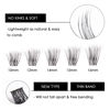 Picture of Cluster Lashes 72 Individual Lashes Clusters Eyelash Extensions False Eyelashes DIY Wispy Fluffy Lash Extension Kit Reusable False Eyelashes Natural Look Mix 10-16mm C D Curl-DM20