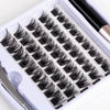 Picture of Lash Clusters, DIY Eyelashes Extensions 45Pcs Clusters Lashes with Glue Natural Look Wispy Fluffy Lash Extension Kit Reusable False Eyelashes Individual Lashes Mix 10-16mm C CC D Curl DIY at Home-DM05