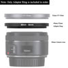 Picture of 49-52MM Lens-Filter Step Up Adapter Ring, 49mm Lens to 52mm Filter, Hood, Lens Converter and Other Accessories, Fire Rock 49mm(Male)-52mm(Female) Aviation Aluminum Alloy Step Up Filter Rings-2Packs