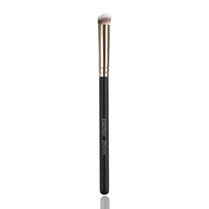 Picture of Under Eye Concealer Brush ENERGY Mini Flat Angled Kabuki Foundation Brush with Synthetic Bristles for Concealing Blending Setting Buffing with Powder Liquid Cream Cosmetics Vegan Makeup Brushes 270mini