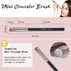 Picture of Under Eye Concealer Brush ENERGY Mini Flat Angled Kabuki Foundation Brush with Synthetic Bristles for Concealing Blending Setting Buffing with Powder Liquid Cream Cosmetics Vegan Makeup Brushes 270mini