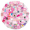 Picture of 100 PCS Preppy Stickers Pink Stickers Pack, Aesthetic Stickers Water Bottle,Smile Stickers,Vinyl Waterproof Stickers for Laptop,Bumper,Water Bottles,Computer,Phone,Hard hat,Car Stickers and Decals